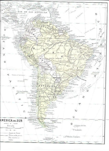 LAMINA ESPASA 40461: Mapa de America del Sur