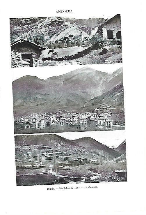 LAMINA ESPASA 40342: Vistas de poblaciones de Andorra