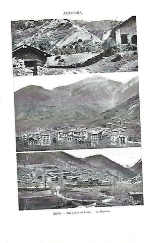 LAMINA ESPASA 40342: Vistas de poblaciones de Andorra