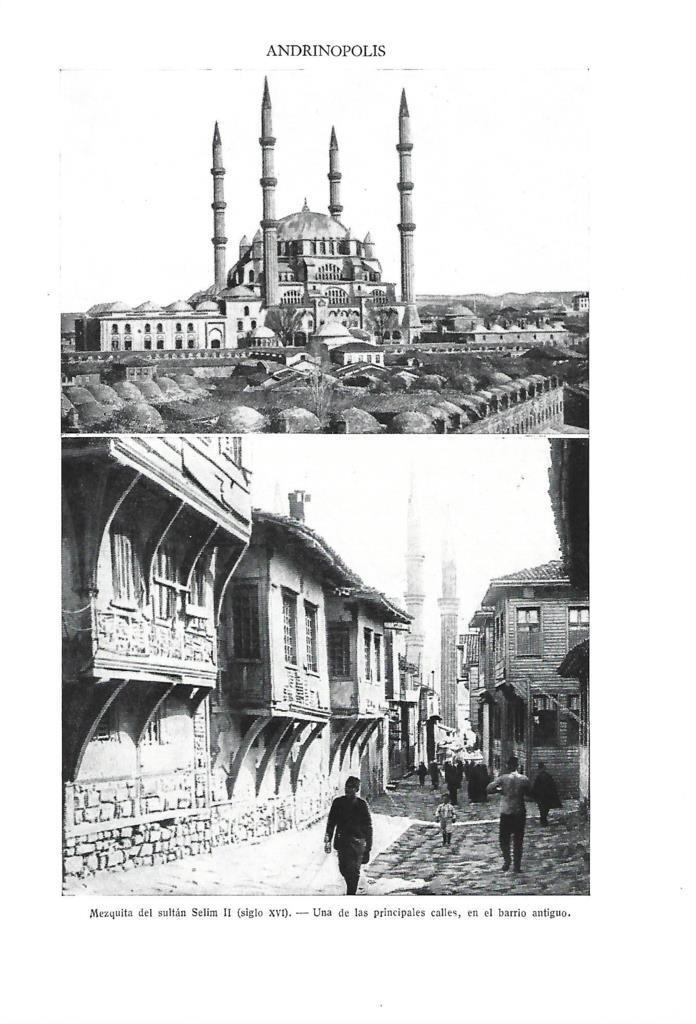 LAMINA ESPASA 40343: Mezquita y calle de Estambul (Andrinopolis)