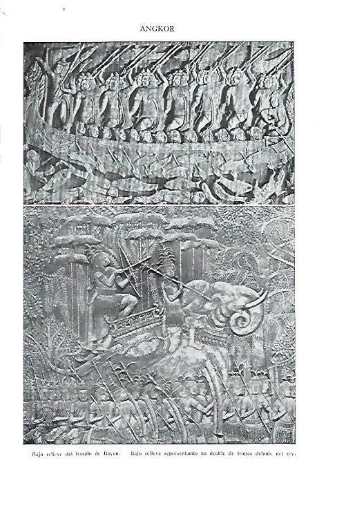 LAMINA ESPASA 40346: Relieves del Templo de Bayon en Angkor