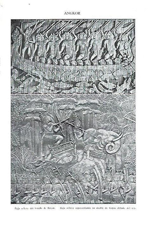LAMINA ESPASA 40346: Relieves del Templo de Bayon en Angkor