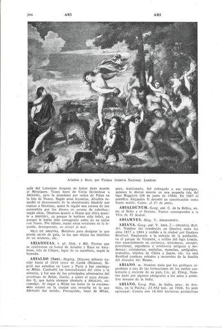 LAMINA ESPASA 40323: Ariadna y Baco , por Tiziano