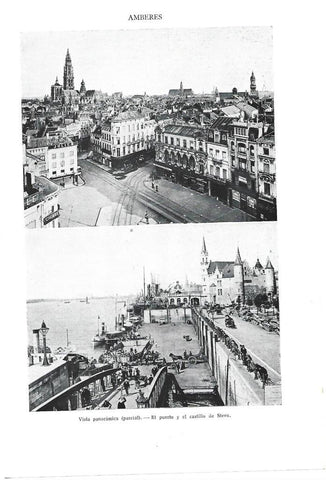 LAMINA ESPASA 40334: Vistas de Amberes