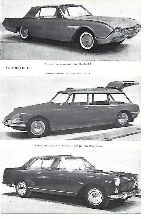 LAMINA ESPASA 40379: Ford Thunderbird, Lancia Flaminia y Citroen Familiar ID 19