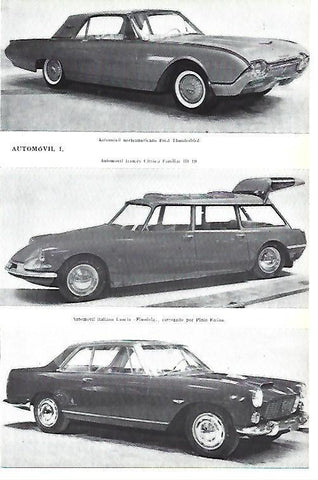 LAMINA ESPASA 40379: Ford Thunderbird, Lancia Flaminia y Citroen Familiar ID 19