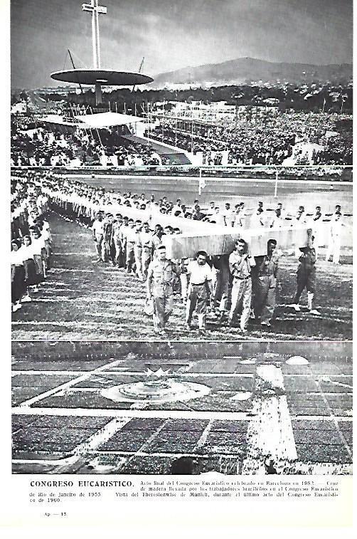 LAMINA ESPASA 40388: Congreso Eucaristico de Barcelona en 1952