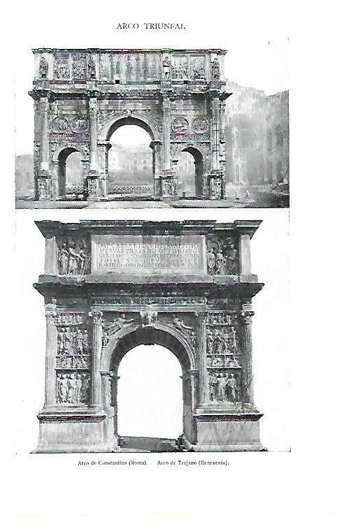 LAMINA ESPASA 40357: Arco de Constantino y Arco de Trajano