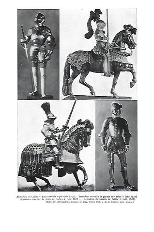 LAMINA ESPASA 40358: Armadura de Carlos V y armaduras ecuestres