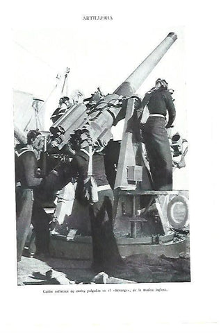 LAMINA ESPASA 40362: Cañon antiaereo de la marina inglesa