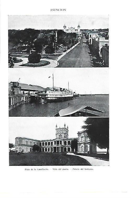 LAMINA ESPASA 40367: Vistas de Asuncion, Paraguay