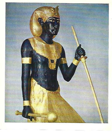 LAMINA 40797: Detalle de la estatua del Ka real Horakhty de Tutankhamon