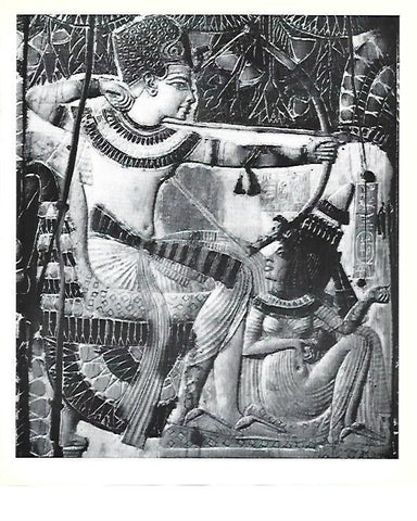 LAMINA 40789: Escena de caza de Tutankhamon