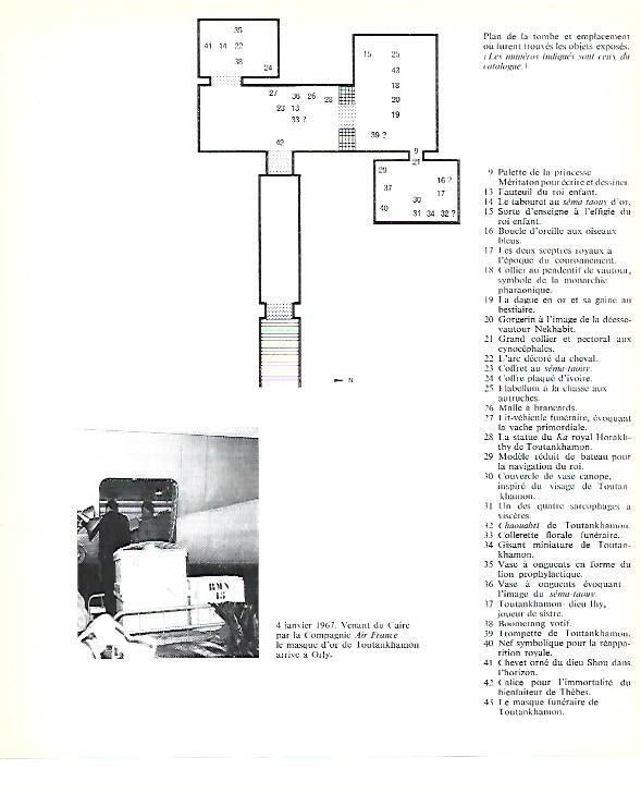 LAMINA 40745: Plano de la tumba de Tutankhamon