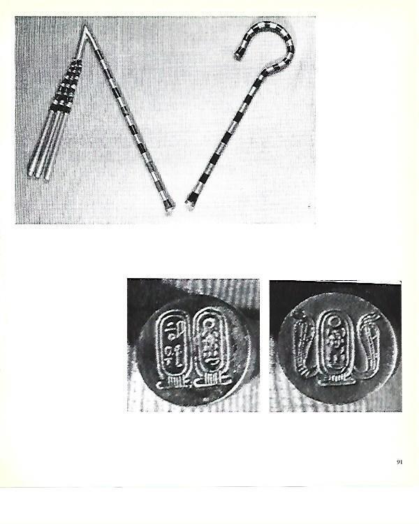 LAMINA 40778: Los dos cetros de la coronacion de Tutankhamon