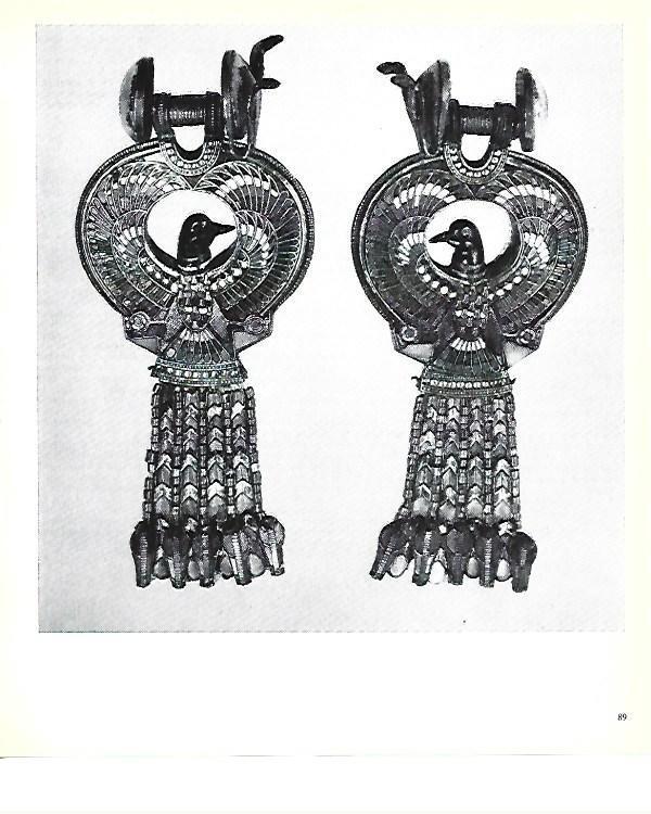 LAMINA 40777: Pendientes con pajaros azules