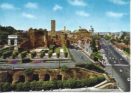 POSTAL A7036: Via de los Foros Imperiales en Roma