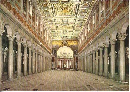 POSTAL A7014: Interior de la Basilica de San Pablo de Roma