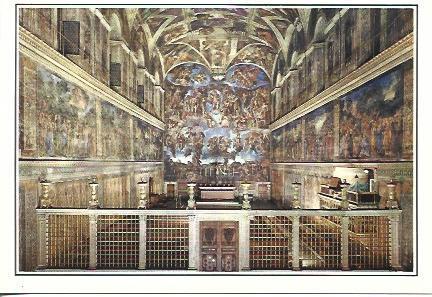POSTAL A7017: Capilla Sixtina en El Vaticano