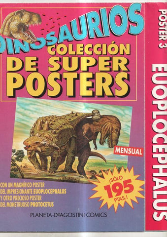 Dinosaurios fasciculo coleccionable poster numero 03: EUOPLOCEPHALUS 