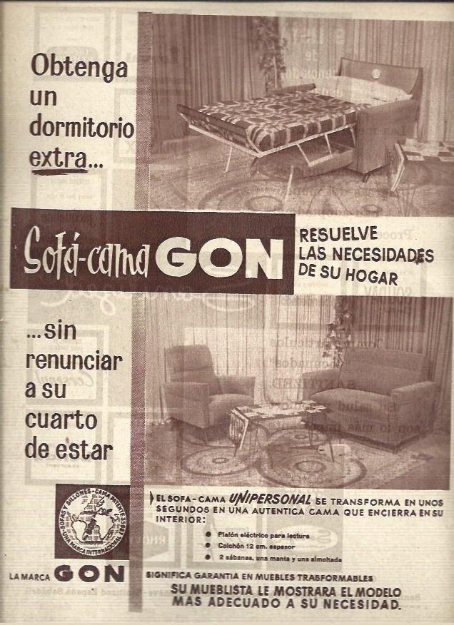 LAMINA 41014: Publicidad de sofa cama Gon