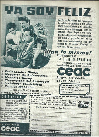 LAMINA 41023: Publicidad de cursos CEAC