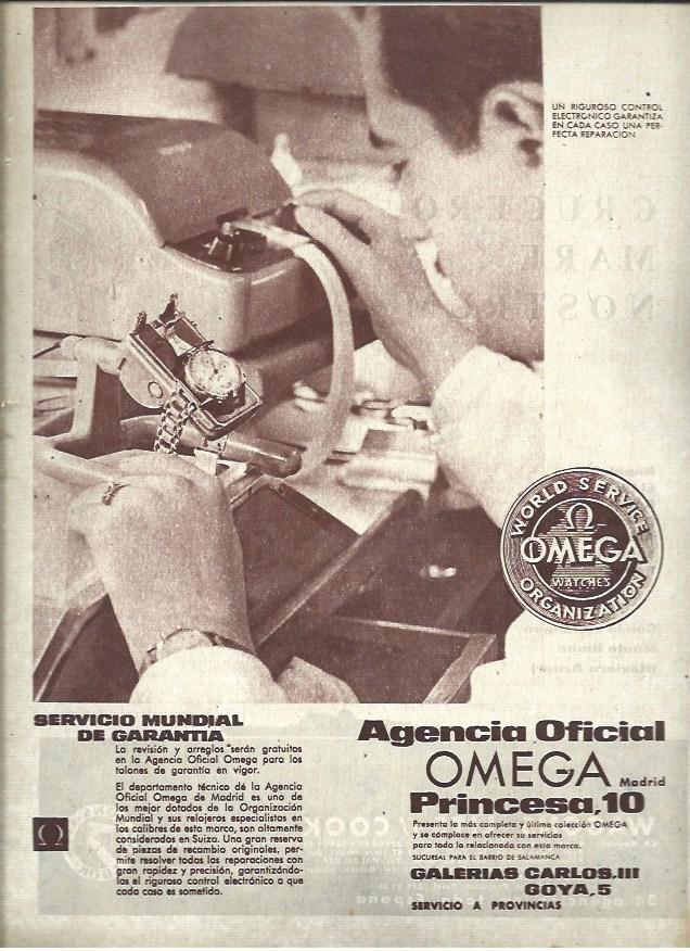 LAMINA 41025: Publicidad de Agencia oficial de Omega