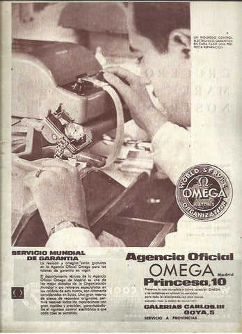 LAMINA 41025: Publicidad de Agencia oficial de Omega