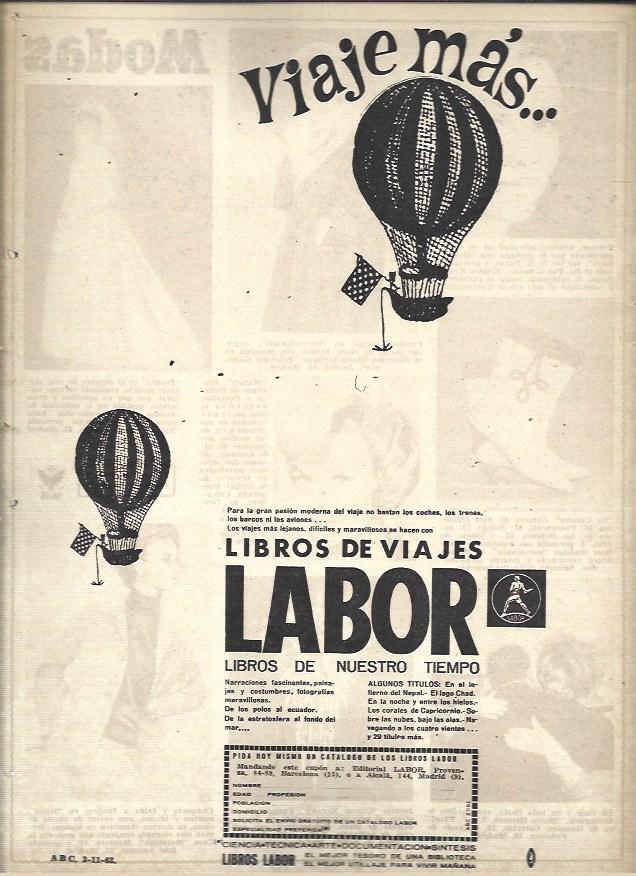 LAMINA 40968: Publicidad de libros de viaje Labor