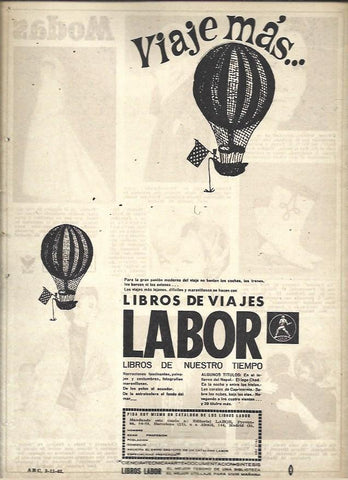 LAMINA 40968: Publicidad de libros de viaje Labor