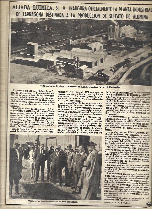 LAMINA 40975: Planta industrial de Aliada Quimica SA en Tarragona