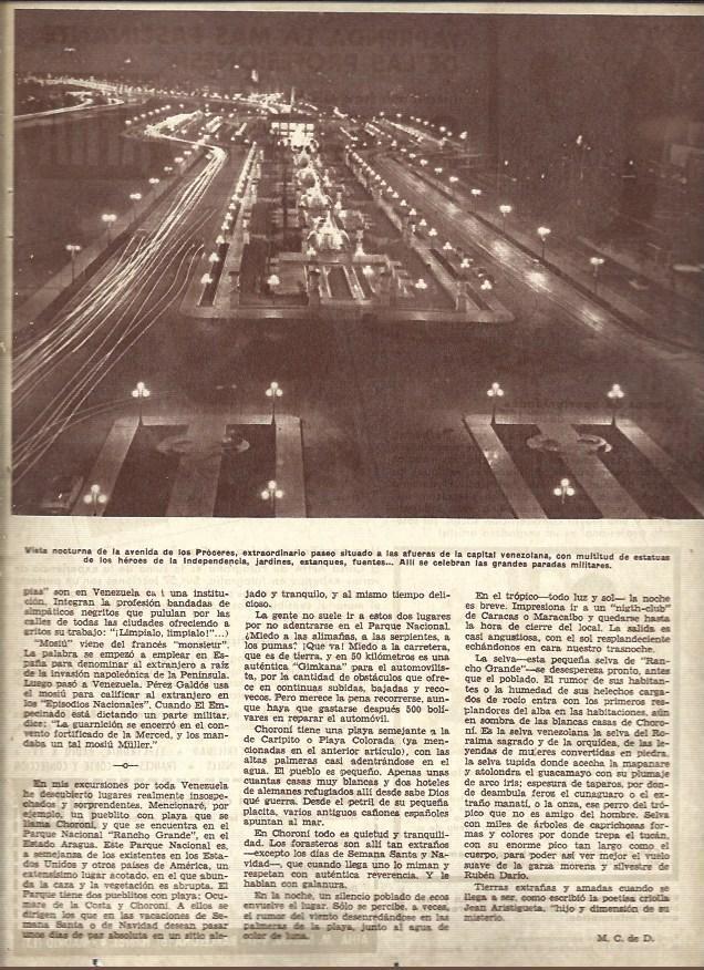 LAMINA 40996: Vista nocturna de la Avenida de los Proceres en Caracas. Venezuela