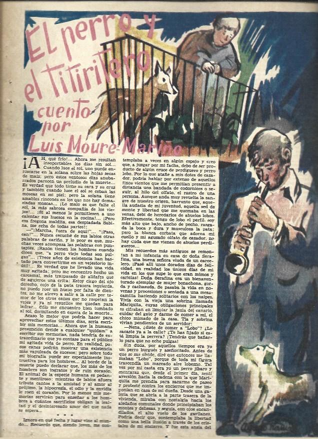 LAMINA 40987: El perro y el tirititero, ilustracion de Alfredo Ramos