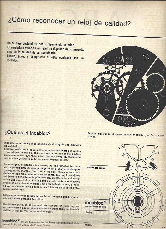 LAMINA 40986: Publicidad de maquinaria de reloj Incabloc