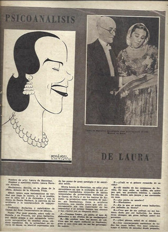 LAMINA 41035: Laura de Santelmo, caricatura de Menendez