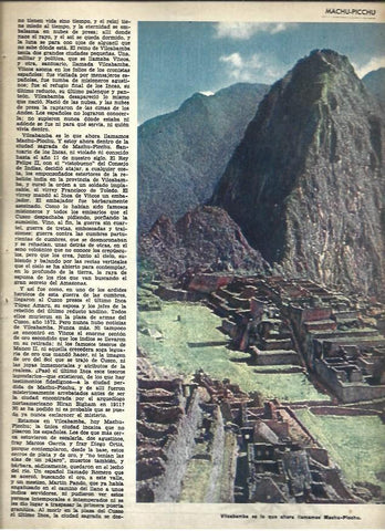 LAMINA 41079: Vista del Machu Picchu, Peru