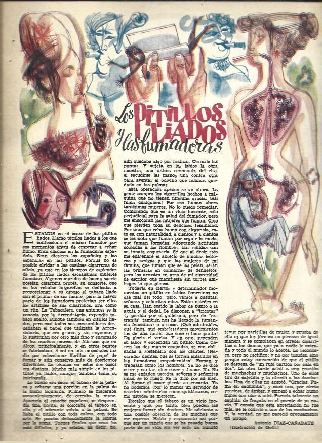 LAMINA 41086: Los pitillos liados y las fumadoras