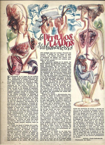 LAMINA 41086: Los pitillos liados y las fumadoras