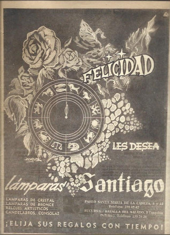 LAMINA 41097: Publicidad de Navidad de Lamparas Santiago