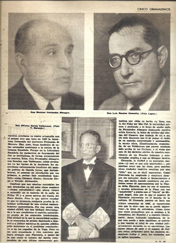 LAMINA 41096: Melchor Fernandez, Luis Rosales y Alfonso Garcia Valdecasas