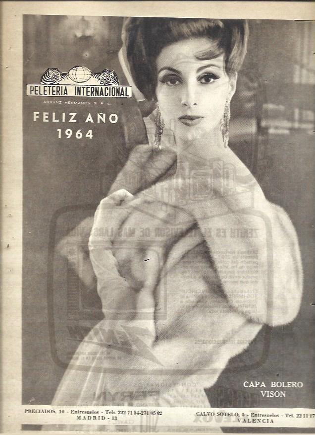 LAMINA 41094: Publicidad de Navidad de Peleteria Internacional 