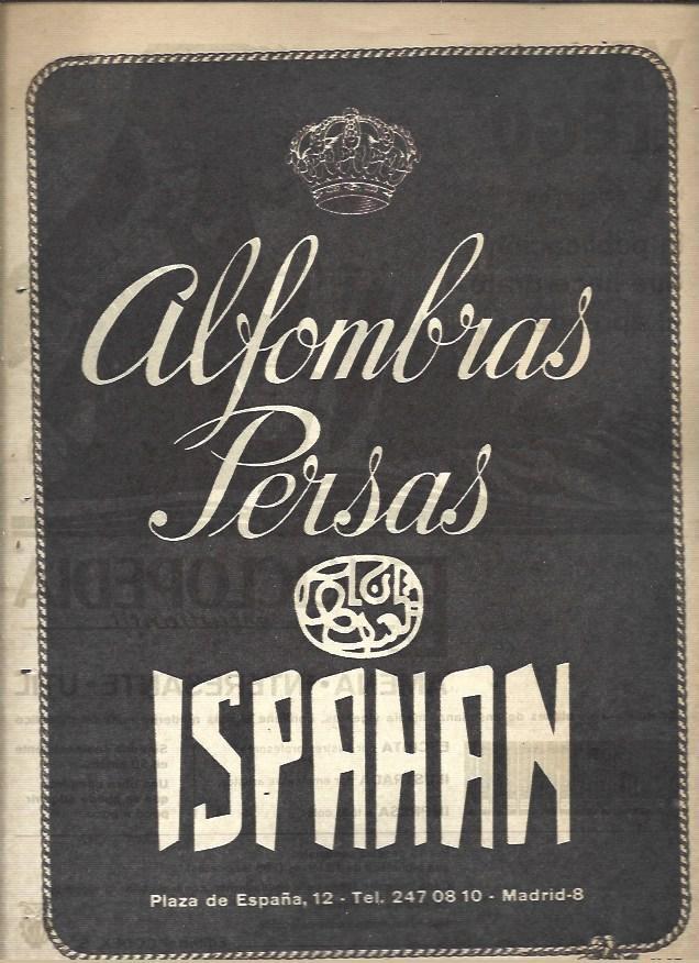 LAMINA 41092: Publicidad de alfombras persas Ispahan