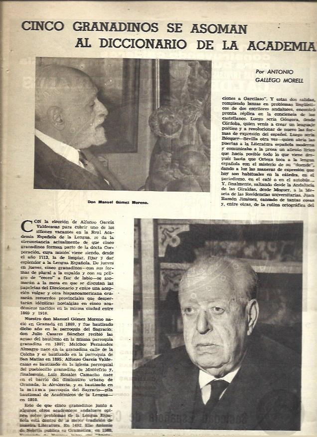 LAMINA 41095: Manuel Gomez Moreno y Julio Casares
