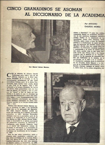 LAMINA 41095: Manuel Gomez Moreno y Julio Casares