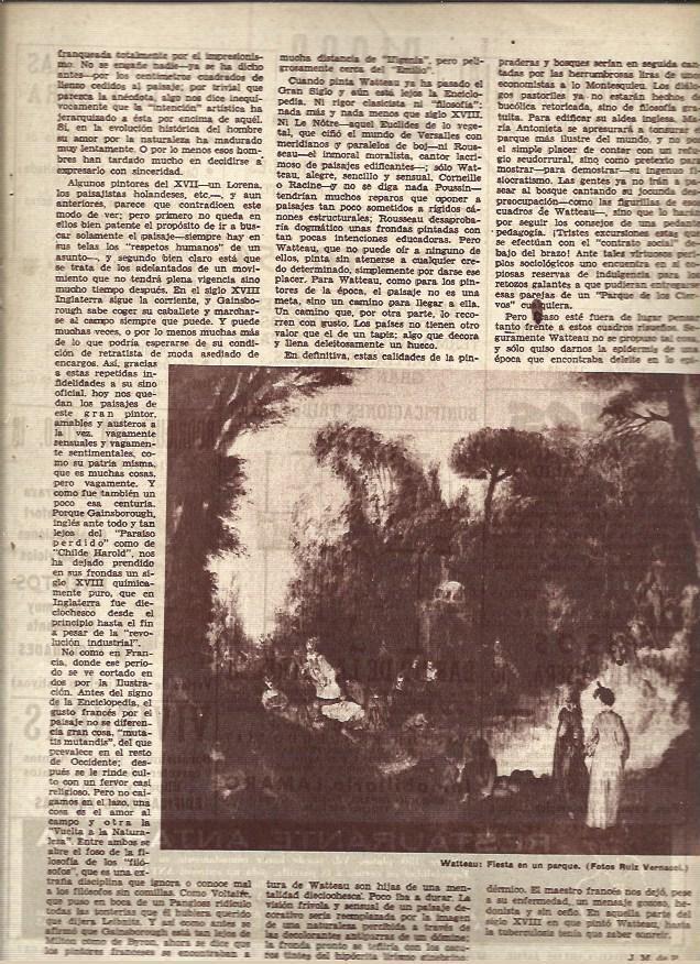 LAMINA 41070: Fiesta en un parque, por Watteau
