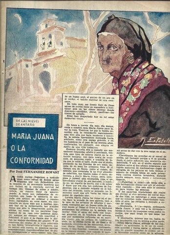 LAMINA 41053: Ilustracion de estella para Maria Juana o la conformidad