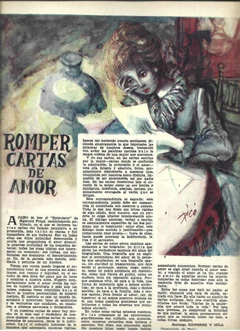 LAMINA 40866: Romper cartas de amor, ilustracion de Pico