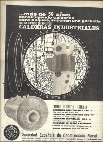 LAMINA 40871: Publicidad de Sociedad Española de Construccion Naval