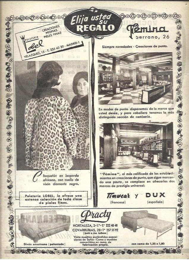 LAMINA 40877: Publicidad de Practy, Peleteria Lobel y Femina