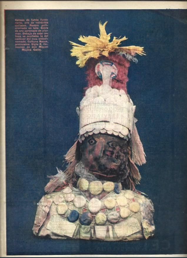 LAMINA 40830: Cabeza de fardo funerario inca